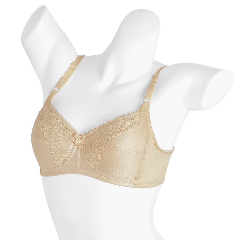 ชุดชั้นใน เอฟฟิน 154005 เสื้อในเสริมฟองน้ำ (ไม่มีโครง) Wireless Padded Lace Bra helps increasing your bust size apperanc