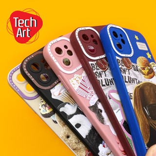 i11/Vivo Y02 Y11/12/15/17 Y20/20s/12s Y21(2021)เคสมือถือนิ่ม TPU กันเลนส์กล้องนูนลายการ์ตูน น่ารัก