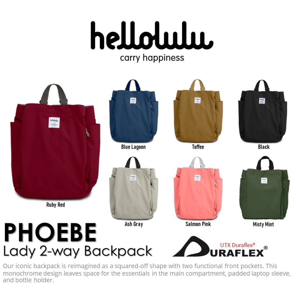 Hellolulu รุ่น Phoebe - กระเป๋าสะพาย 2 way Backpack BC-H50172 เป้ ถือได้ ชาย หญิง