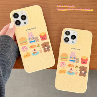 ❤️ส่งของขวัญ❤️ เคสไอโฟน 11 12 13 14 Pro Max การ์ตูน น่ารัก ความสุข หมีน้อย ฤดูร้อน ความนิยม Case for iPhone ป้องกันการตก