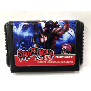 ตลับ Mega drive  ตลับ MD (Repro ) Splatterhouse Part 2  ตลับพิเศษพลังไม่ลด