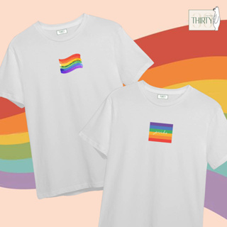 pride month4 LGBTQ เสื้อยืดUnisex (ผ้าcotton 100% สกรีนชัด สีสด ติดทน)