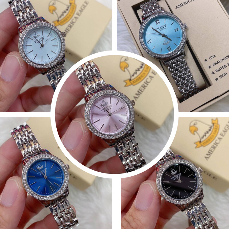 💥Amarica Eagle (ชื่อใหม่Grand Eagle) นาฬิกาแท้กันน้ำ