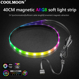 ไฟเส้น Coolmoon CM-LS40 ARGB Soft Light Strip, Light line ARGB 3pin 5V