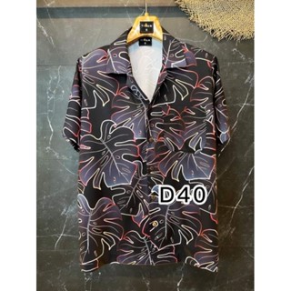 เสื้อฮาวาย ลายใบไม้D40