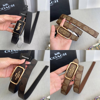 🎀 เข็มขัด หนังดำ รถม้า CC358 / CE971 ลายซี / หัวอักษร C สีทอง F83960 Size: 1 นิ้ว / 25 mm Leather CLASSIC BELT