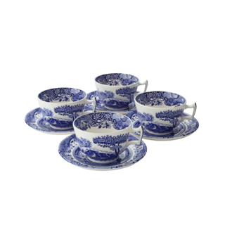 เซตถ้วยชา Spode Blue Italian Cups &amp; Saucers Set 4 ชุด