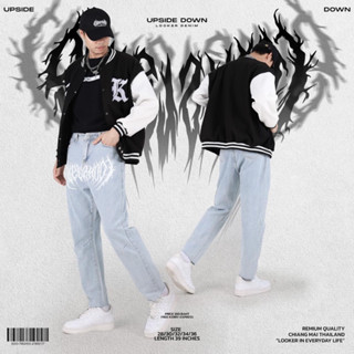 9% Clothing - กางเกงยีนส์ขายาวโลโก้รากไม้ (Looker100%)
