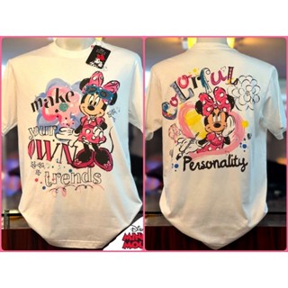 เสื้อลาย Minnie mouse สีขาว (MKX-104)