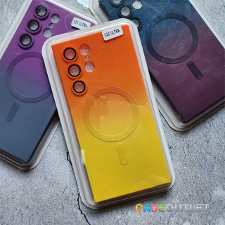 เคส Samsung Galaxy S22 S23 Ultra นิ่ม ไล่สี วงแหวน แม่เหล็ก ชาร์จแม่เหล็ก ไร้สาย แมกเซฟ ได้