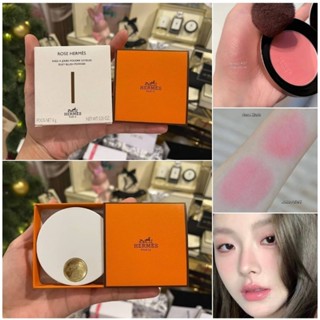 แท้ 💯% Hermes Rose Hermes Silky Blush Powder 6g เบอร์ 37