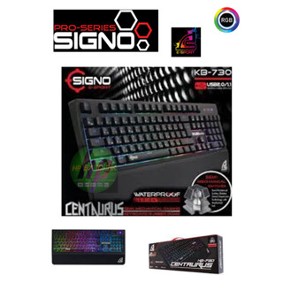 #KEYBOARD (#คีย์บอร์ด) SIGNO #KB-730 CENTAURUS (SEMI MECHANICAL) (RGB LED) (EN/TH) (WIRED/USB)