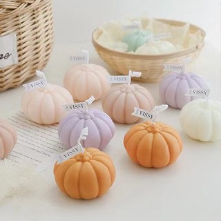 O•urHome [พร้อมส่ง] เทียนฟักทอง Pumpkin candle เทียนหอม ของขวัญเล็ก ๆ ที่สร้างสรรค์ ของตกแต่งบ้านแฮนด์เมด ฮาโลวีน