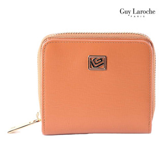 Guy Laroche กระเป๋าสตางค์พับสั้นซิปรอบ รุ่น MARGO - สีส้ม