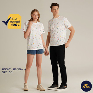 Mc JEANS เสื้อยืดแขนสั้น Unisex คอกลม สีขาว Collection Pride Month MTSZA70