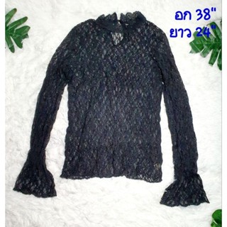 เสื้อลูกไม้👸ซีทรู งานชุดไทย งานบวช งานแต่ง Size L-XXL เนื้อผ้าดี คละแบบ มือสอง