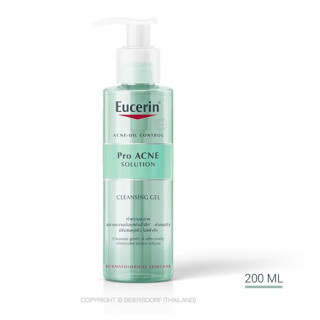 EUCERIN เจลล้างหน้า Eucerin ProAcne Cleansing Gel ยูเซอริน โปรแอคเน่ คลีนซิ่ง 200 มล.