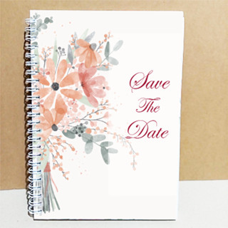 สมุดเซ็นอวยพร save the date ขนาดA5(15x21cm)พร้อมส่ง