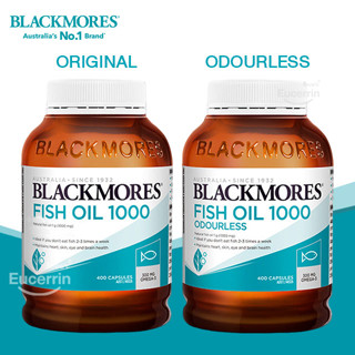 Blackmores Odourless Fish Oil 1000mg Omega-3 400 Capsules แบล็คมอร์ส น้ำมันปลา จากออสเตรเลีย