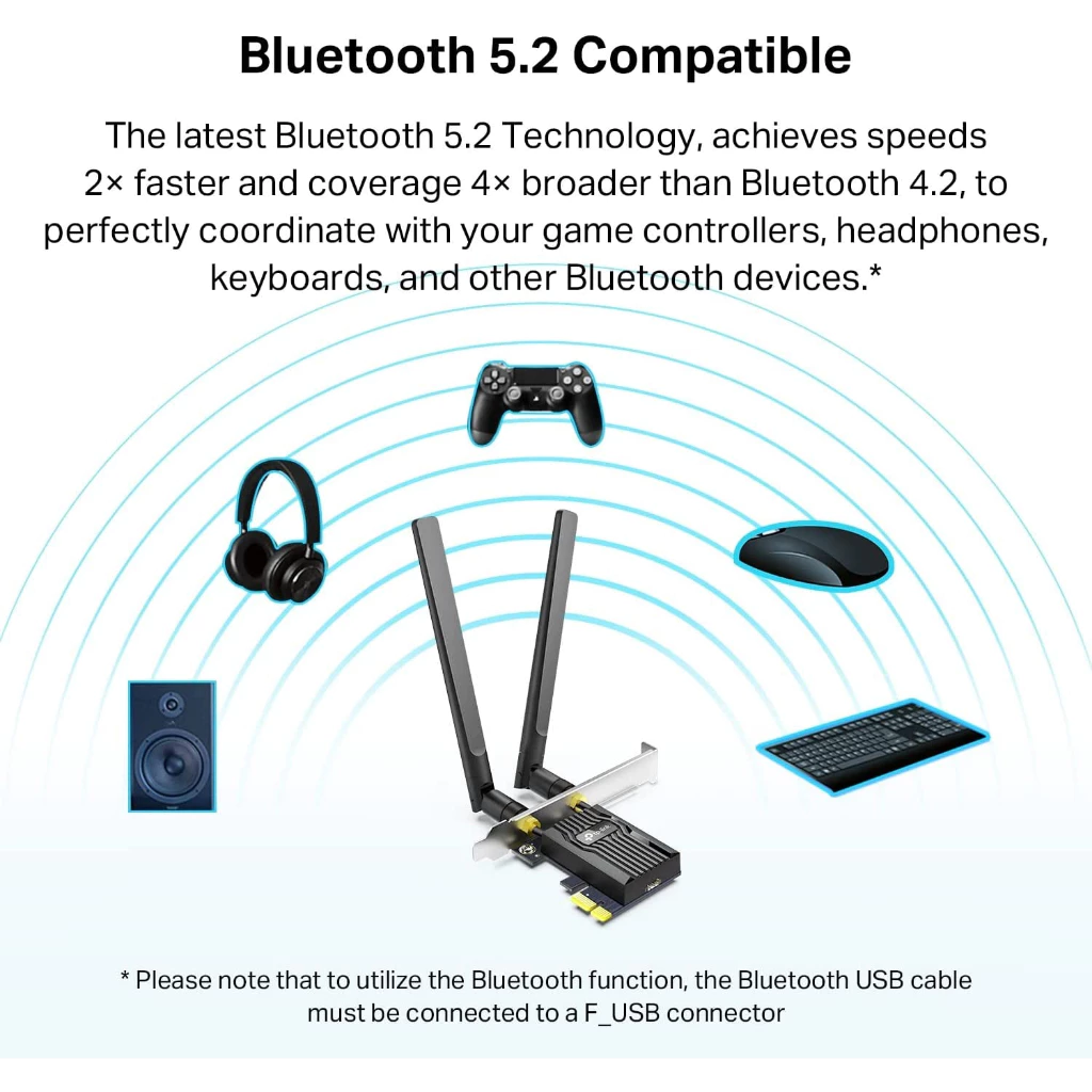 TP-Link WiFi 6 PCIe WiFi PC AX1800 (Archer TX20E), Bluetooth 5.2 MU-MIMO Windows 11/10(64-bit) only -Lifetime thumbnail 7