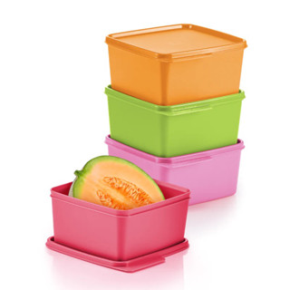 กล่องบรรจุอาหารสีสันสดใส Tupperware Snack &amp; Stack (4) 1.2L