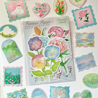 Flower Sticker Pack สติ้กเกอร์ดอกไม้ กันน้ำ ลอกออกได้ | Pammys Palette