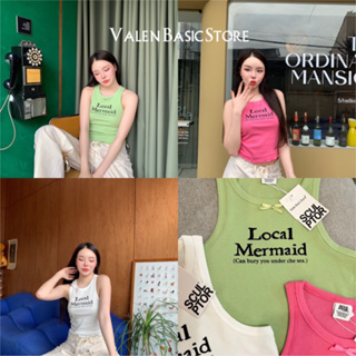 𝑁𝑒𝑤 𝐶𝑜𝑙𝑙𝑒𝑐𝑡𝑖𝑜𝑛 ✨✨   LC  tank top 💚 เสื้อกล้ามทรงเบสิค แต่งชายหยักเพิ่มความน่ารัก ด้านหน้าสกรีนลงเนื้อผ้า