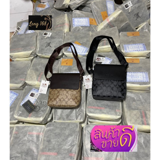 กระเป๋าสะพายผู้ชายcoach สินค้าแนะนำยอดนิยม ขนาด8นิ้ว สต๊อกพร้อมส่ง