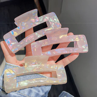 Mermaid Clip กิ๊บเปลือกหอย สไตส์หรูหรา ขนาดใหญ่ 10.5cm เล่นแสงสวย มีกลิทเตอร์เปลือกหอยแวววาว กิ๊บติดผม กิ๊บหนีบผม