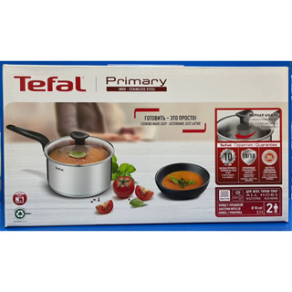 Tefal Primary  หม้อสแตนเลส พร้อมฝาแก้ว ขนาด 18 ซม.