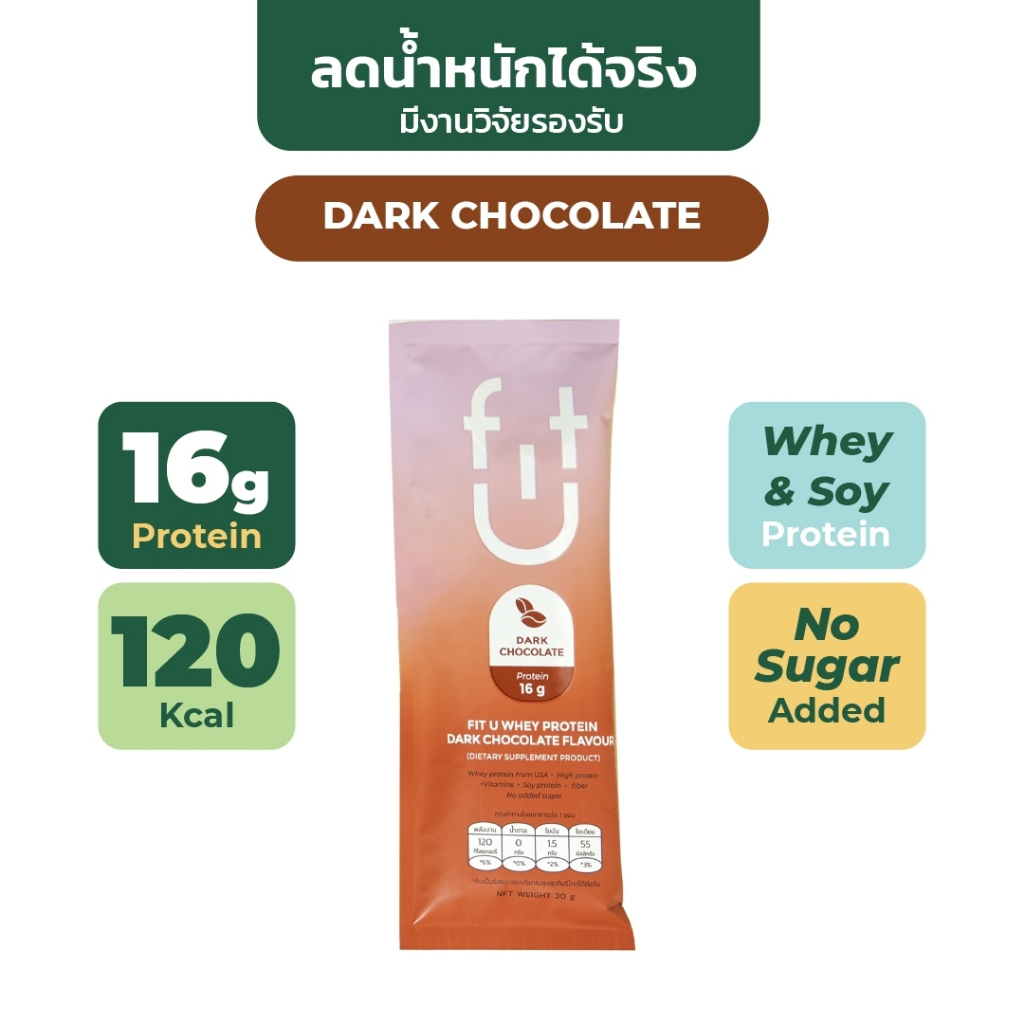 FIT U โปรตีน ลดน้ำหนัก แยกซอง WHEY PROTEIN FOR WEIGHT LOSS (SACHET)