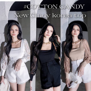 #COTTON CANDY 🍭เสื้อแขนลูกไม้ New Cindy korea top