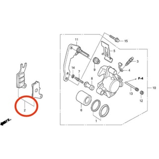 06455-KVB-900ชุดผ้าดิสก์เบรกหน้า Honda ICON CLICK110i SCOOPY i