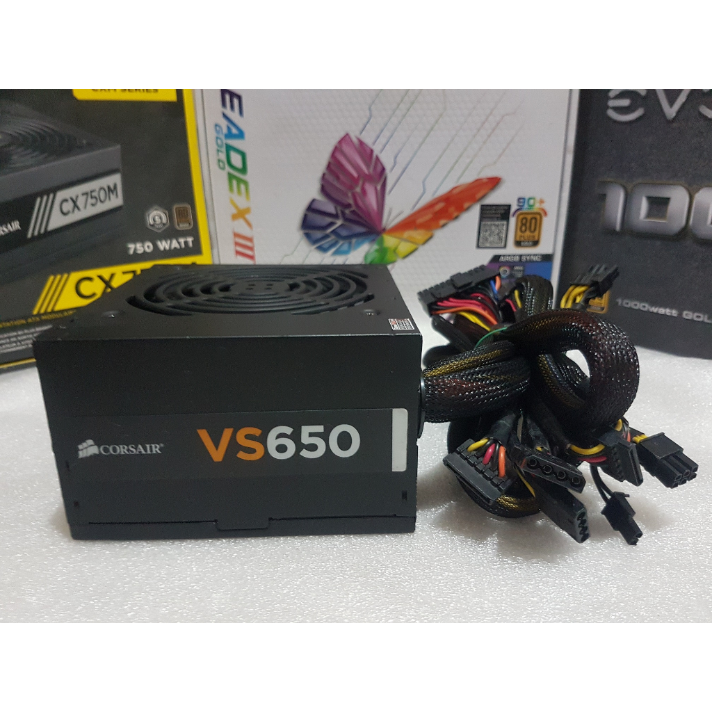 PSU ประกัน 4เดือน Corsair VS 650W 80+White มือ2 ส้ม / power supply / PSU / พาวเวอร์ซัพพลาย
