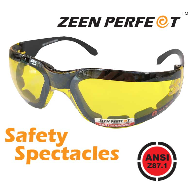 แว่นเซฟตี้ ZEEN PERFECT UV400 กันลม กันฝุ่นงานก่อสร้าง มาตราฐาน ANSI Z87.1 USA Standard ราคาลดพิเศษ ราคา ถูกที่สุด ดีลบีเคเค แกลเลอรีภาพที่ 4