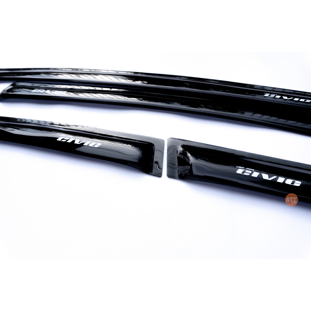 คิ้วกันสาดประตู HONDA CIVIC FD ปี 2006 - 2011 สีชา พร้อมกาว 3M พร้อมติดตั้ง กันสาด รถยนต์ ฮอนด้า ซีวิค civic ตรงรุ่น