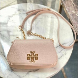 Tory Burch กระเป๋าสะพายสีชมพูและสีน้ำเงิน