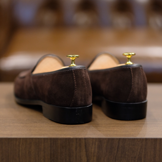 พร้อมส่ง British รองเท้าหนังกลับ Penny Full starp Loafer Suede (Brown)