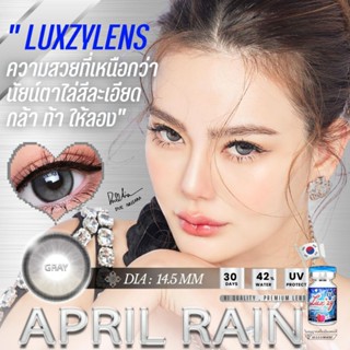 ⚡Luxzylens⚡April Rain Gray💥คอนแทคเลนส์สายตา💥คอนแทคเลนส์กรองแสง💥แถมฟรีตลับทุกคู่