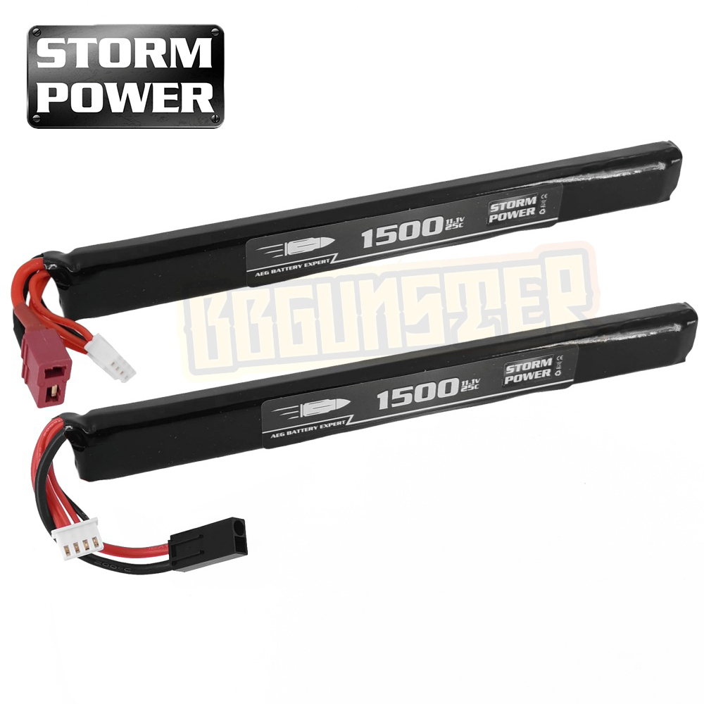 แบตลิโพ Storm Power 25C 11.1V 1500mAh  Gen 2  สำหรับ กระดอง AK