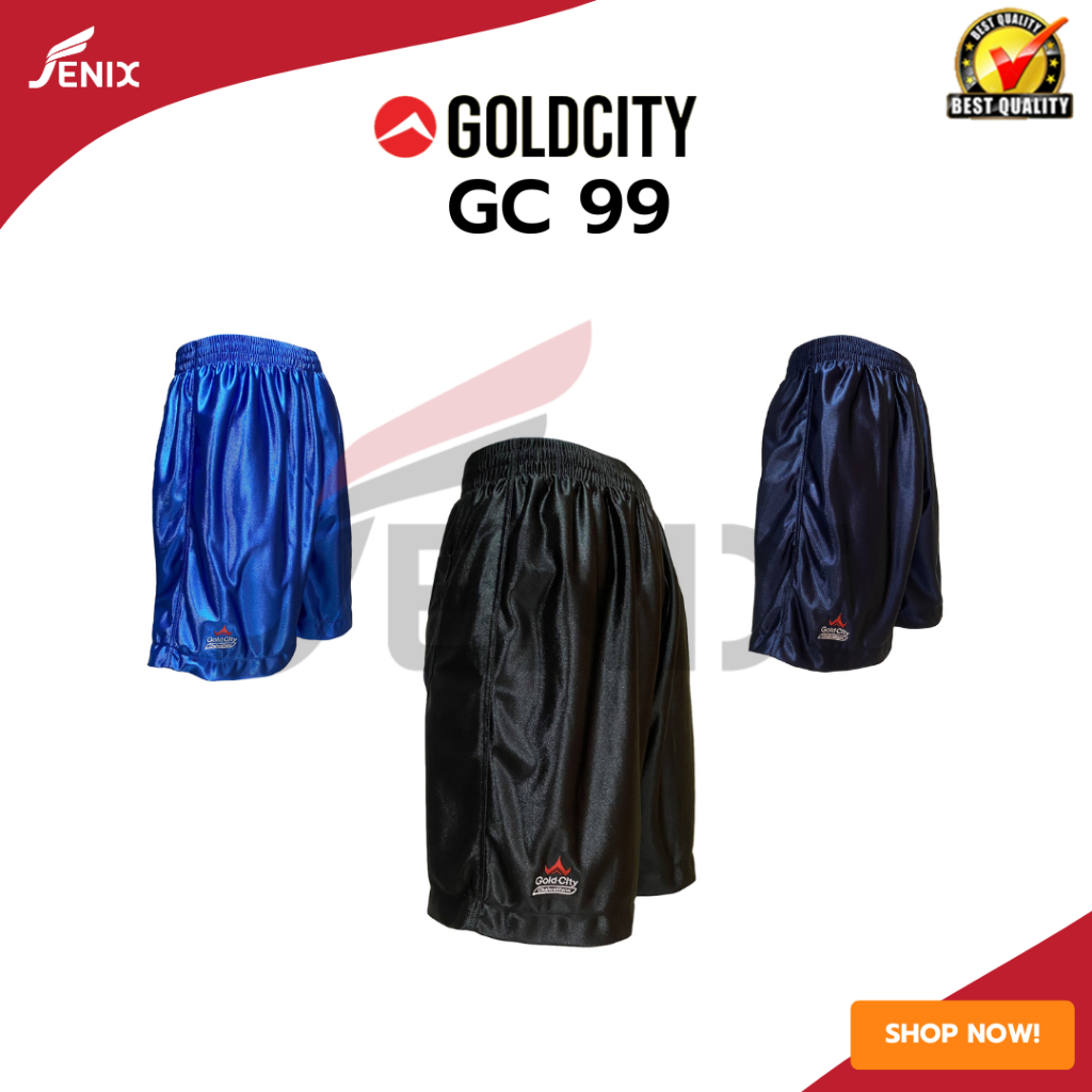 กางเกงขาสั้น รุ่น 99 ผ้ามัน มีกระเป๋าด้านหลัง