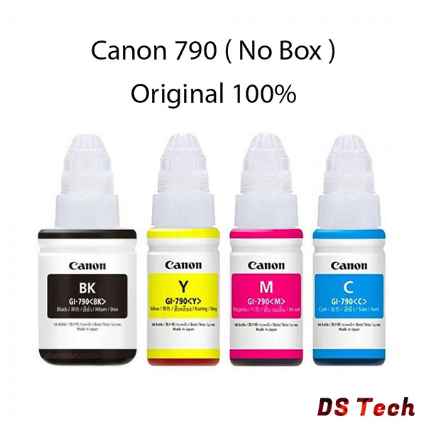 หมึกเติมแท้ CANON GI-790 ดำ,ฟ้า,แดง,เหลือง (no box)