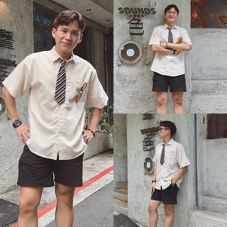 SLURBOYY Necktie Boy เสื้อเชิ้ตพร้อมเนคไท (SB0741)