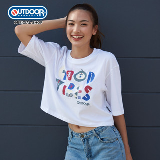 OUTDOOR PRODUCTS GOOD VIBES CROPPED TEE เสื้อครอปแขนสั้นผู้หญิง เอ้าท์ดอร์ โปรดักส์ ODWCT2300