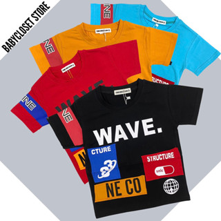 เสื้อยืดเด็กWAVE. เด็กอายุ 1-14ปี ผ้าเกาหลี