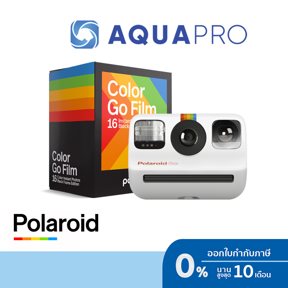 Polaroid Go (White) + Polaroid Go Color Film Double Pack Instant Film Black ประกันศูนย์ไทย By Aquapr
