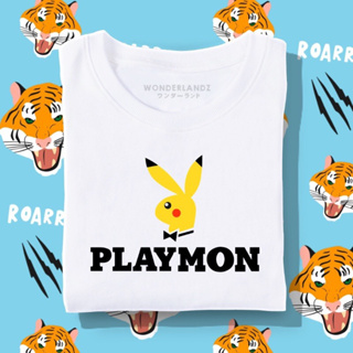 🔥 เสื้อยืด Playmon 100% ผ้านุ่ม สกรีนคมชัด มีครบไซส์ อก 22-56 ( ใส่ได้ทั้งครอบครัว )