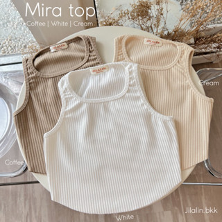 Jilalin.bkk🌷Mira top✨*มีสีเยอะกว่าในรูป* เสื้อครอปผ้าร่องใหญ่ เสื้อกล้าม เสื้อกล้ามสีพื้น เสื้อกล้ามเอวลอย