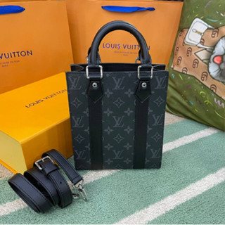 🔥ผ่อนได้🔥LV Sac Plat Mini Monogram Bag Size 19 cm งาน Original อุปกรณ์ : Full Box Set