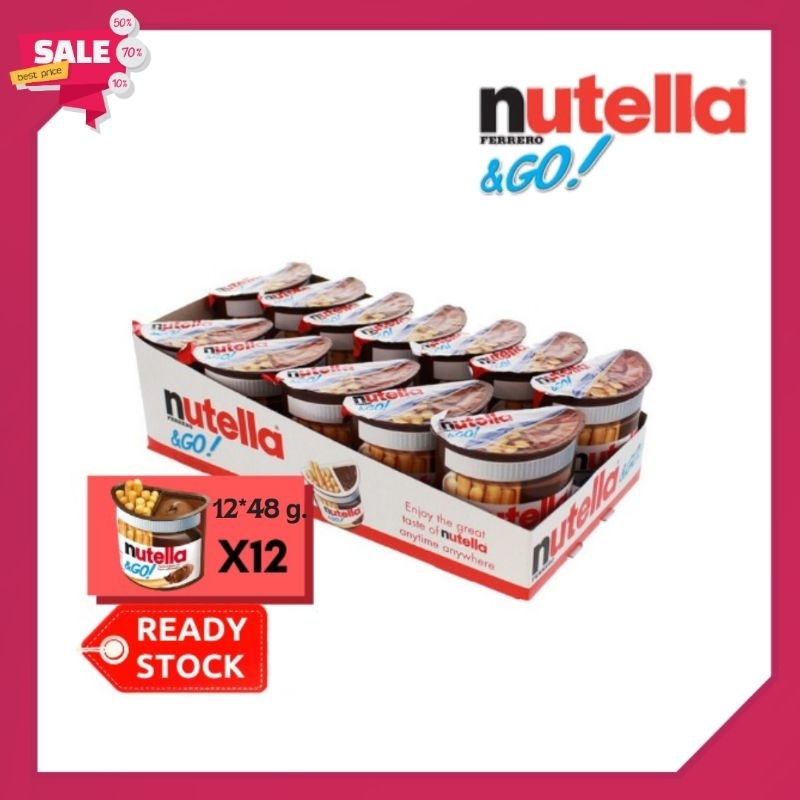 🔥ยกโหล🔥 นูเทล่าจิ้ม นูเทล่าโก Nutella&Go บิสกิตแท่งจิ้มช๊อกโกแลตเข้มข้น🍫 นัวๆหวานมันอร่อย ❤